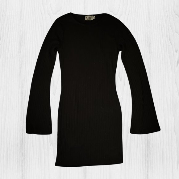 ASOS Black Flare Sleeve Mini Dress - Size: XS - Picture 3 of 5